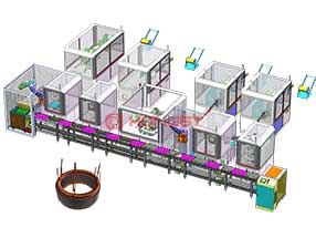 汽車扁線（發(fā)卡）電機(jī)裝配線